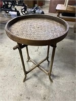 Rattan  round table with removable top