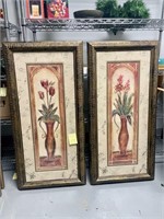 Qty 2 Large Framed Art Pieces