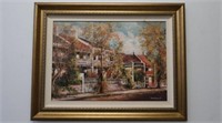 Ian Vincent 'Terrace Houses' Oil canvas