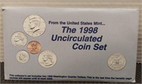 1998 United States mint uncirculated coin set.