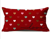 New (Size 12"x20") Red Valentines Day Pillow