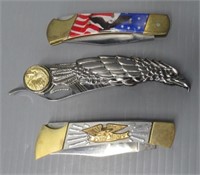 (3) Folding knives includes 5.5" long eagle