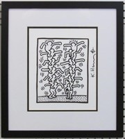 PEOPLE LADDER GICLEE BY KEITH HARING