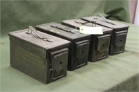 (4) Metal Ammo Cans