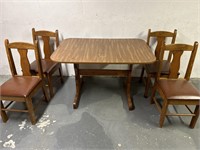 Wooden Table and Four Chairs