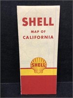 ORIGINAL 1950 SHELL MAP OF CALIFORNIA