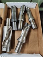 FLAT OF (5) VARIOUS DRILLS, 2.5", 2.125, (2) 2",