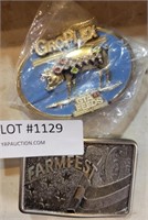 2 AG RELATED BELT BUCKLES