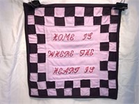 Collectible Amish "Home Is…" Quilt Style Wall Art