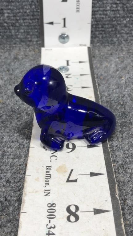 blue glass seal