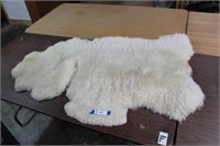 Long Hair Sheep Skin Rug.  32" x 50"