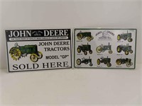 John Deere Tractor Signs Metal