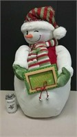 24" Fiber Op Snowman Battery Operated Untested