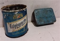 2 Vintage Edgeworth Tobacco Cans