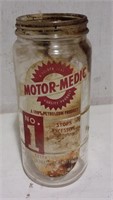 1960s Motor Medic Oil Treatment Glass Jar