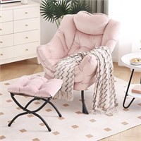 Lazy Chair with Ottoman, Modern Chair with Folding