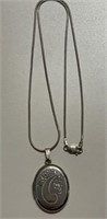 STERLING SILVER LOCKET AND CHAIN