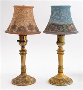 H.G. McFaddin & Co. Bellova Art Glass Lamps, Pair