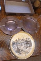 Copper Ashtray, Copper Tray & Bronze Plate