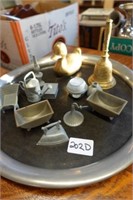 Pewter & Brass Tray Lot