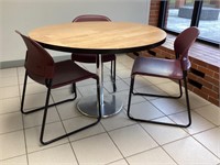 Pedestal Table & 3 Chairs