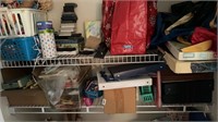 Contents of shelves in closet