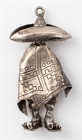 Taxco Mexican Sterling Man with Sombrero Pendant