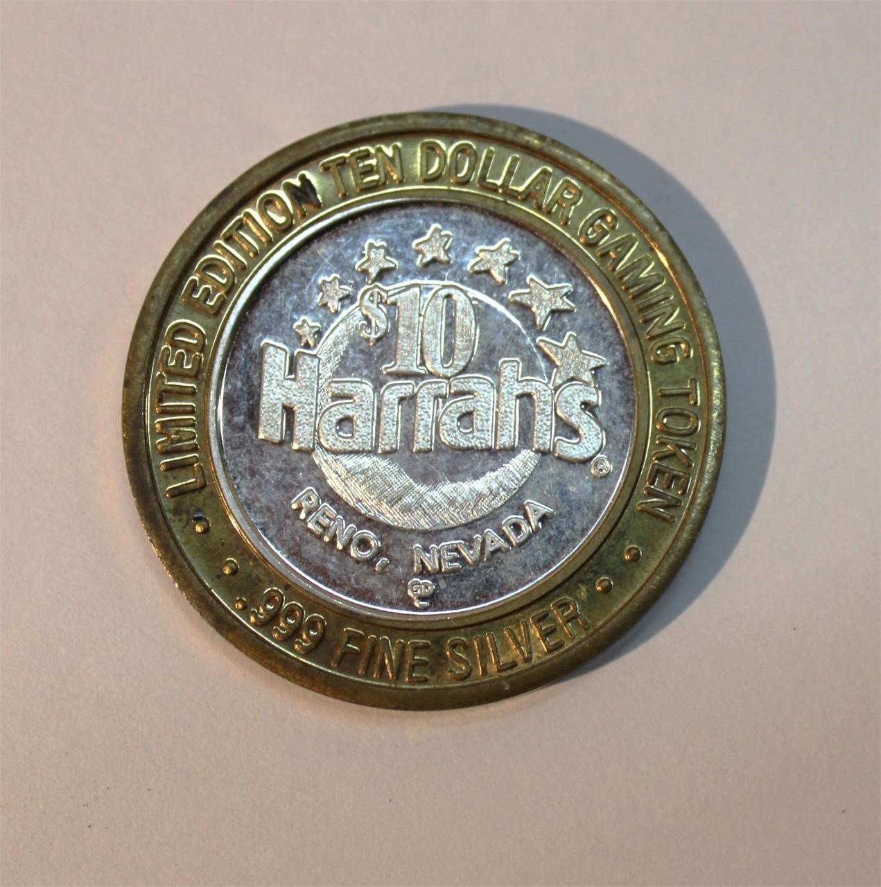 1 oz Silver Harrahs Tolen Coin