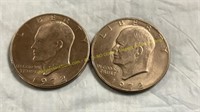 1972-P+1972-D Ike Dollars