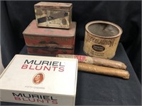 (3) Tobacco Tins, Cigar Box