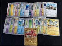 50+ Pokemon Cards Lot With Gold Foil