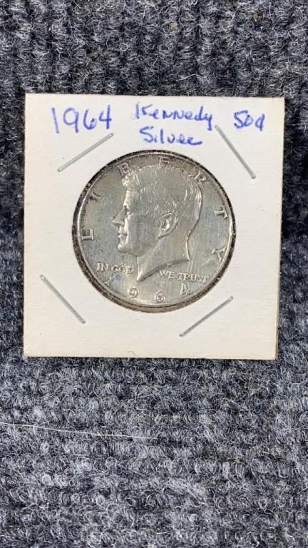 1964 90% Silver Kennedy Half Dollar