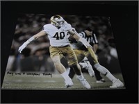 DREW WHITE SIGNED 16X20 PHOTO NOTRE DAME