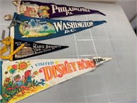 Assorted Vintage USA Pennant Souvenirs