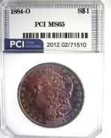 1884-O Morgan PCI MS65 Colorful