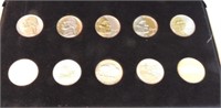 Gold and silver highlighted nickel set