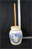 CASEY POTTERY HAND TURNED BUTTER CHURN