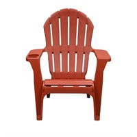 StyleWell Chili Red Plastic Adirondack Chair with