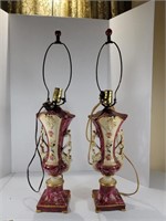 Two Antique Lamps 28"Tall