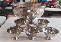 HBCEP Brass India Punch Bowl Set-Vintage