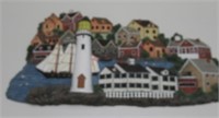 19"W BY 9-1/2"H RESIN SEASIDE PLAQUE VERY NICE