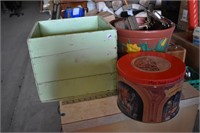 Egg Crate, Tin and Plant Pot *LY