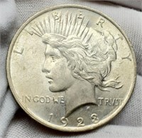 1923 Peace Silver Dollar AU