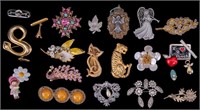 Monet Cat Pin, JJ, Cappy & Other Pins/Brooches