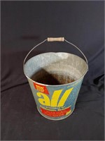 Vtg Metal All Automatic Pressure Washer Pail