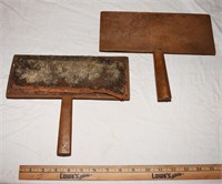 PRIMITIVE WOOL CARDERS - CONDITION AS SHOWN