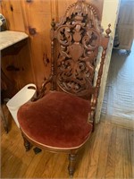 Antique Carved  Savonarola Chair