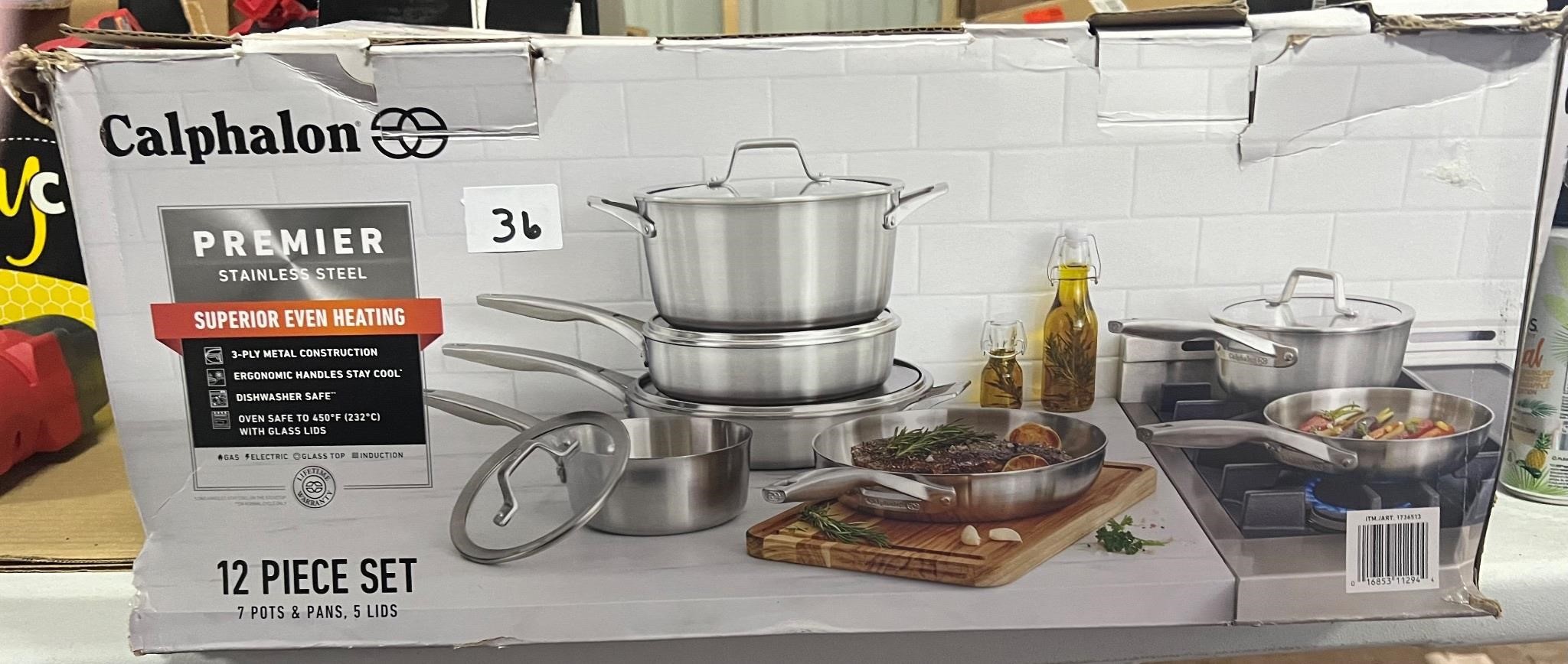 Calphalon Stainless Steel 12pc Cookware Set