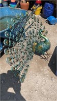 Peacock garden art