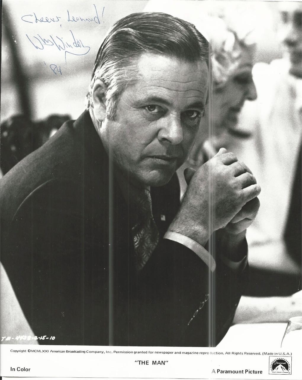 The Man William Windom Signed Movie Photo